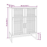 vidaXL Dressoir 60x30x75 cm bewerkt hout wit