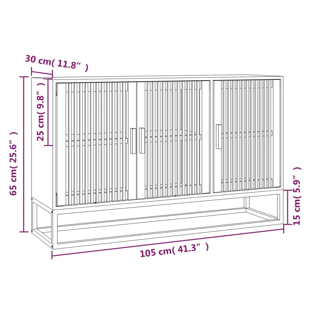 vidaXL Sideboard 105x30x65 cm engineered wood white