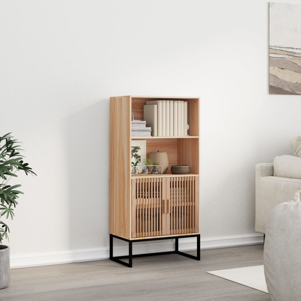 vidaXL Hoge kast 60x35x125 cm bewerkt hout wit