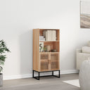 vidaXL Hoge kast 60x35x125 cm bewerkt hout wit