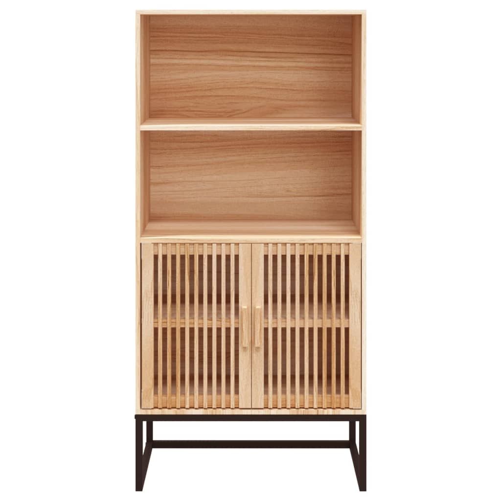 vidaXL Hoge kast 60x35x125 cm bewerkt hout wit