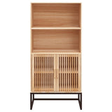 vidaXL Hoge kast 60x35x125 cm bewerkt hout wit