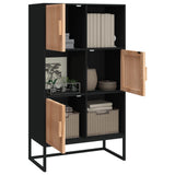 vidaXL Hoge kast 70x35x125 cm bewerkt hout wit