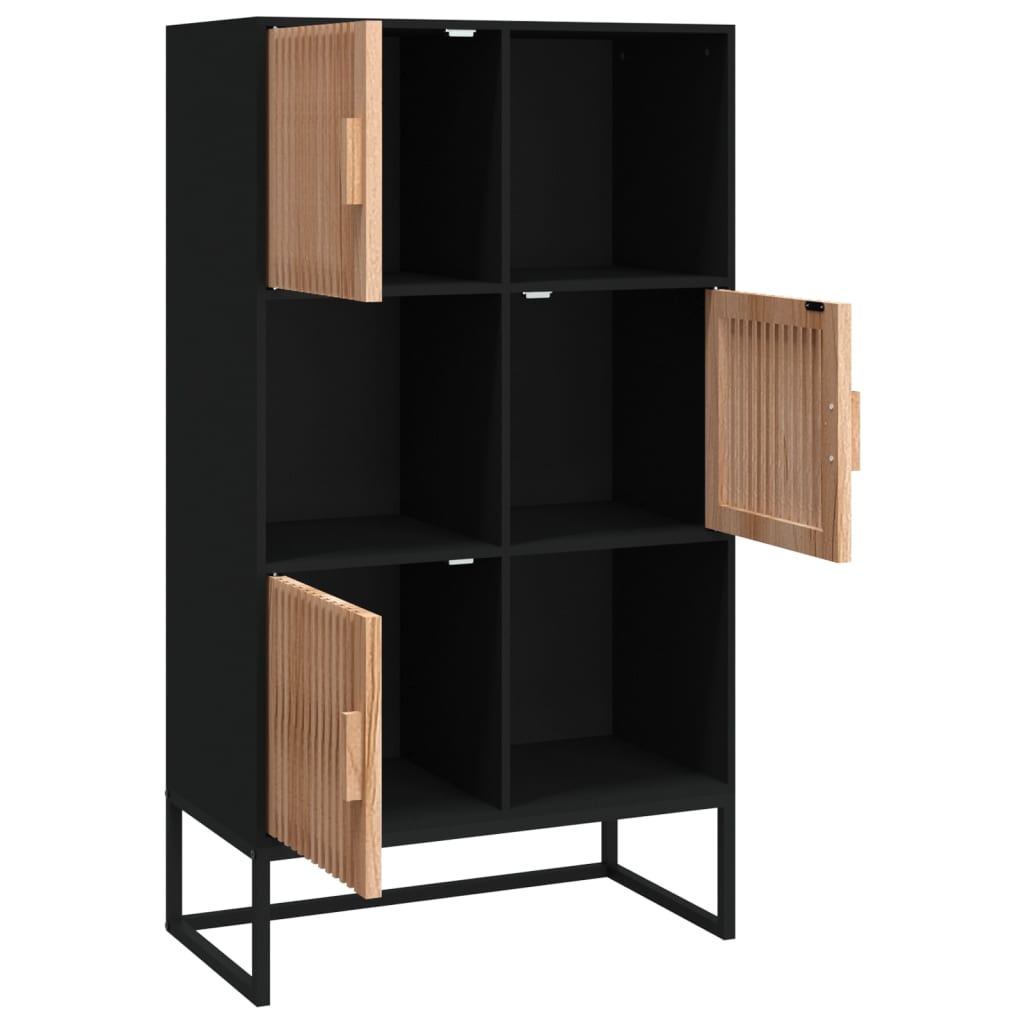 vidaXL Hoge kast 70x35x125 cm bewerkt hout wit