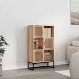 vidaXL Hoge kast 70x35x125 cm bewerkt hout wit