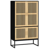 vidaXL Hoge kast 70x35x125 cm bewerkt hout wit