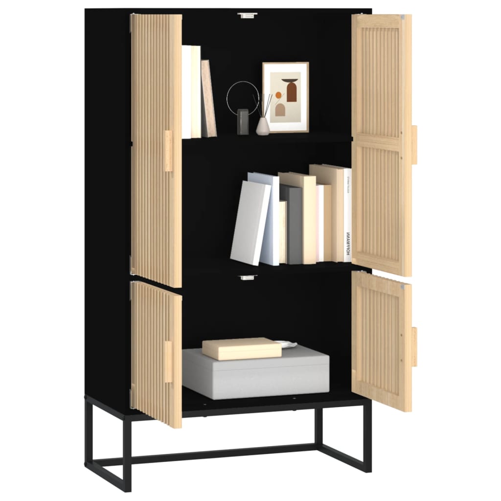 vidaXL Hoge kast 70x35x125 cm bewerkt hout wit