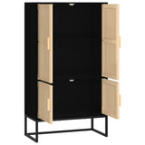 vidaXL Hoge kast 70x35x125 cm bewerkt hout wit