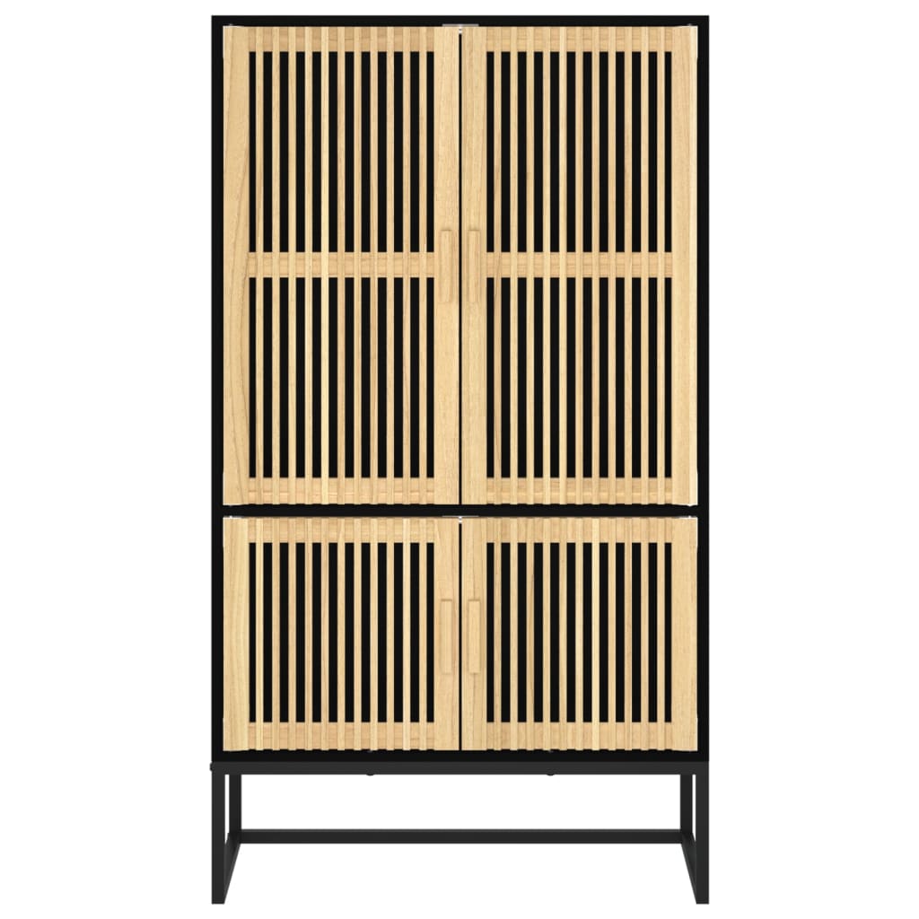 vidaXL Hoge kast 70x35x125 cm bewerkt hout wit