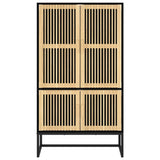 vidaXL Hoge kast 70x35x125 cm bewerkt hout wit