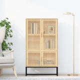 vidaXL Hoge kast 70x35x125 cm bewerkt hout wit