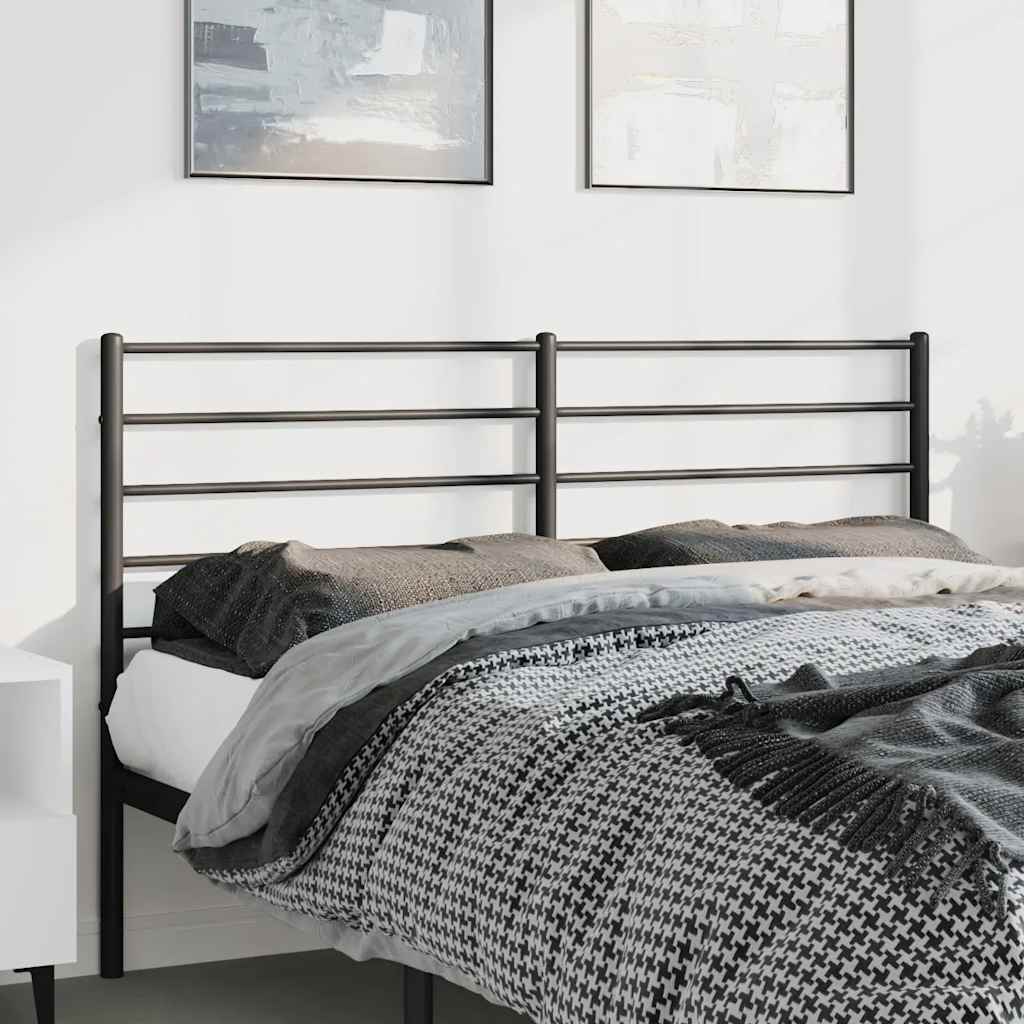 vidaXL Replacement Headboard Metal Black 75 cm