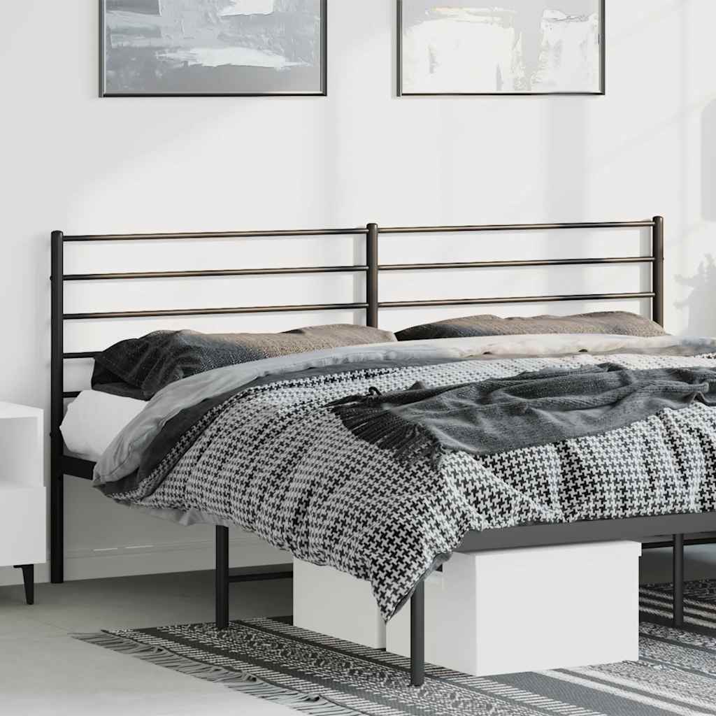 vidaXL Replacement Headboard Metal Black 75 cm