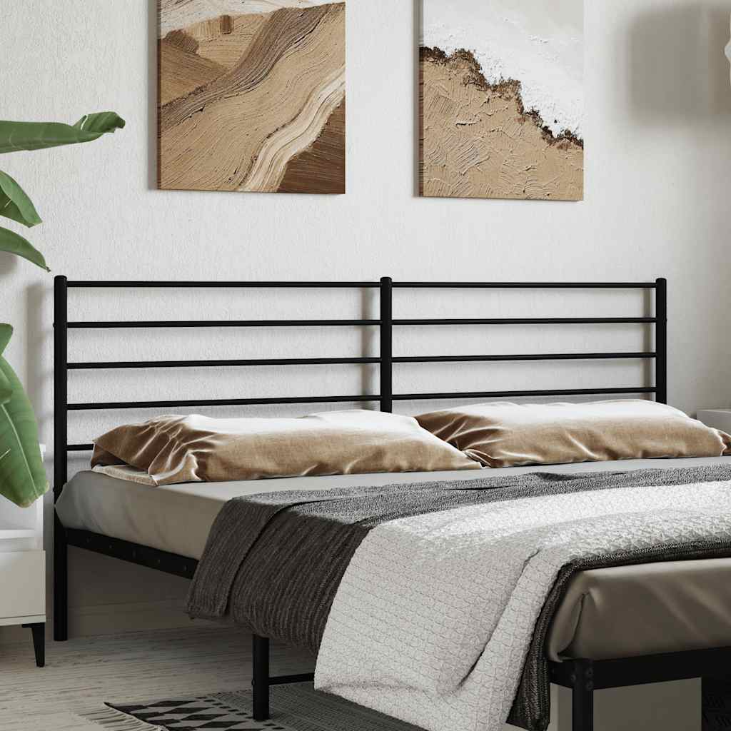 vidaXL Replacement Headboard Metal Black 75 cm