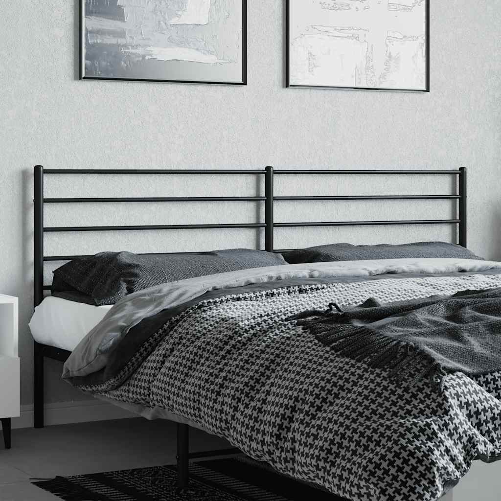 vidaXL Replacement Headboard Metal Black 75 cm