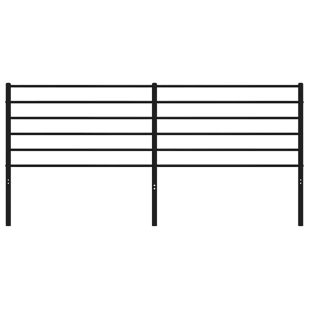 vidaXL Replacement Headboard Metal Black 75 cm