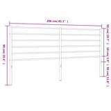 vidaXL Replacement Headboard Metal Black 75 cm
