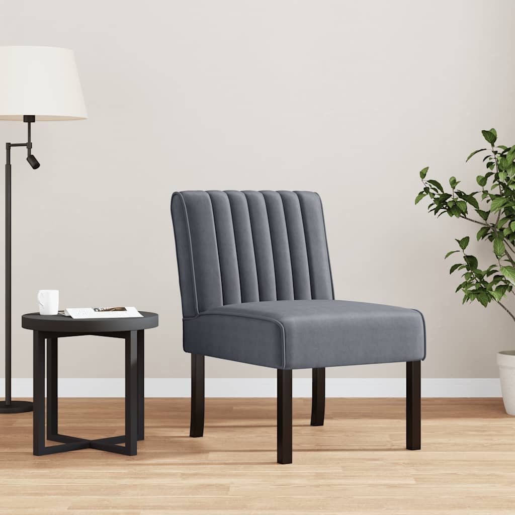 vidaXL Stoel fluweel blauw