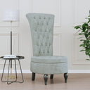 vidaXL Stoel hoge rugleuning met knopen fluweel blauw