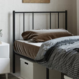 vidaXL Replacement Headboard Metal Black 75 cm