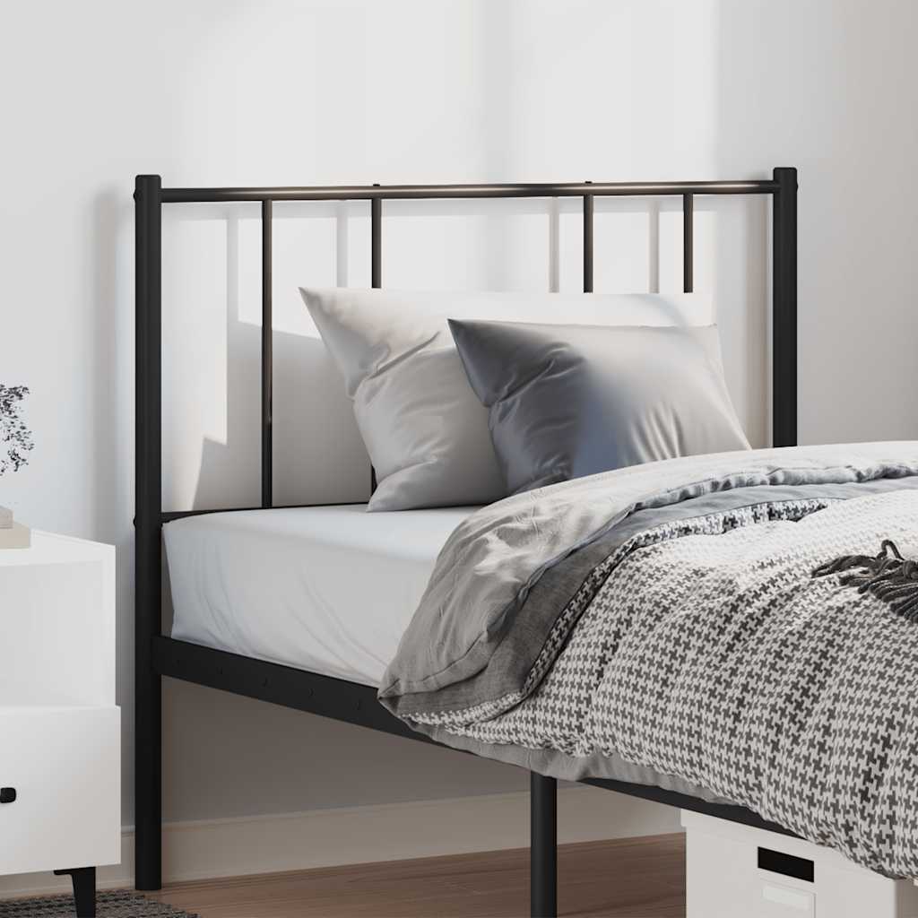 vidaXL Replacement Headboard Metal Black 75 cm