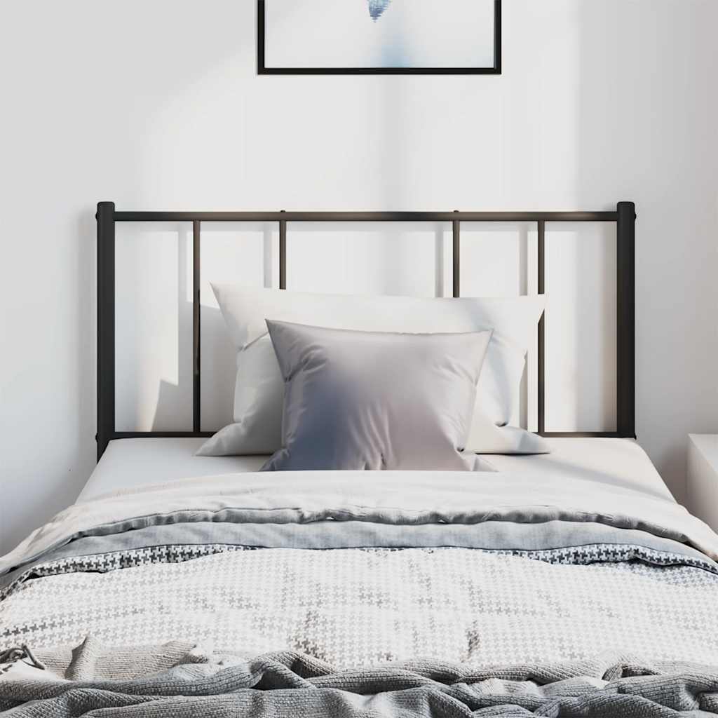 vidaXL Replacement Headboard Metal Black 75 cm