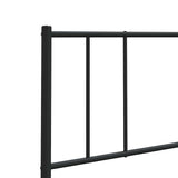 vidaXL Replacement Headboard Metal Black 75 cm
