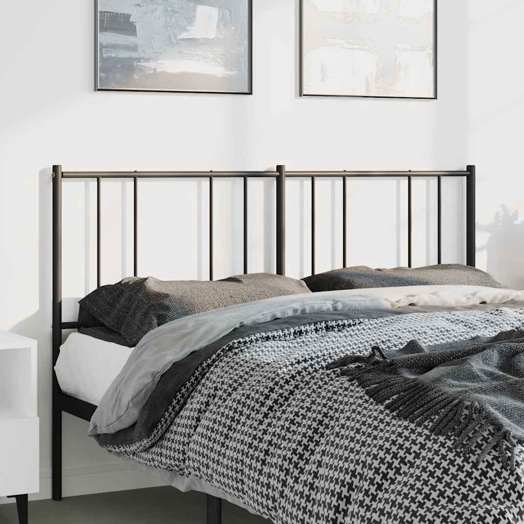 vidaXL Replacement Headboard Metal Black 75 cm