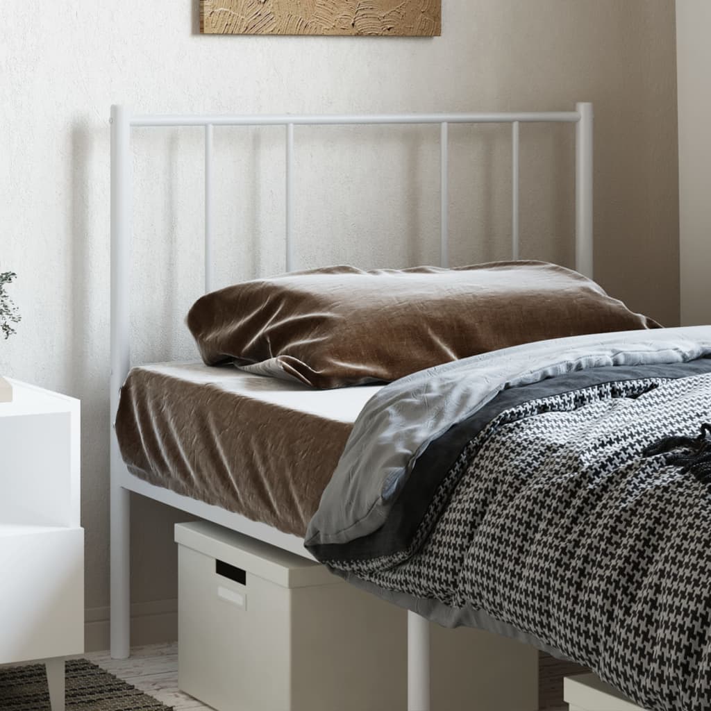 vidaXL Replacement Headboard Metal Black 75 cm