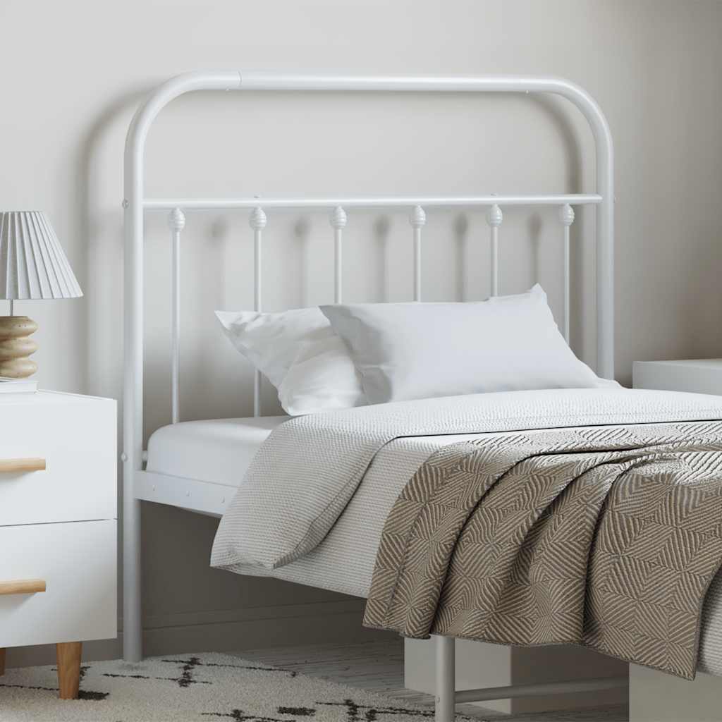 vidaXL Vervangend hoofdbord metaal zwart 75 cm