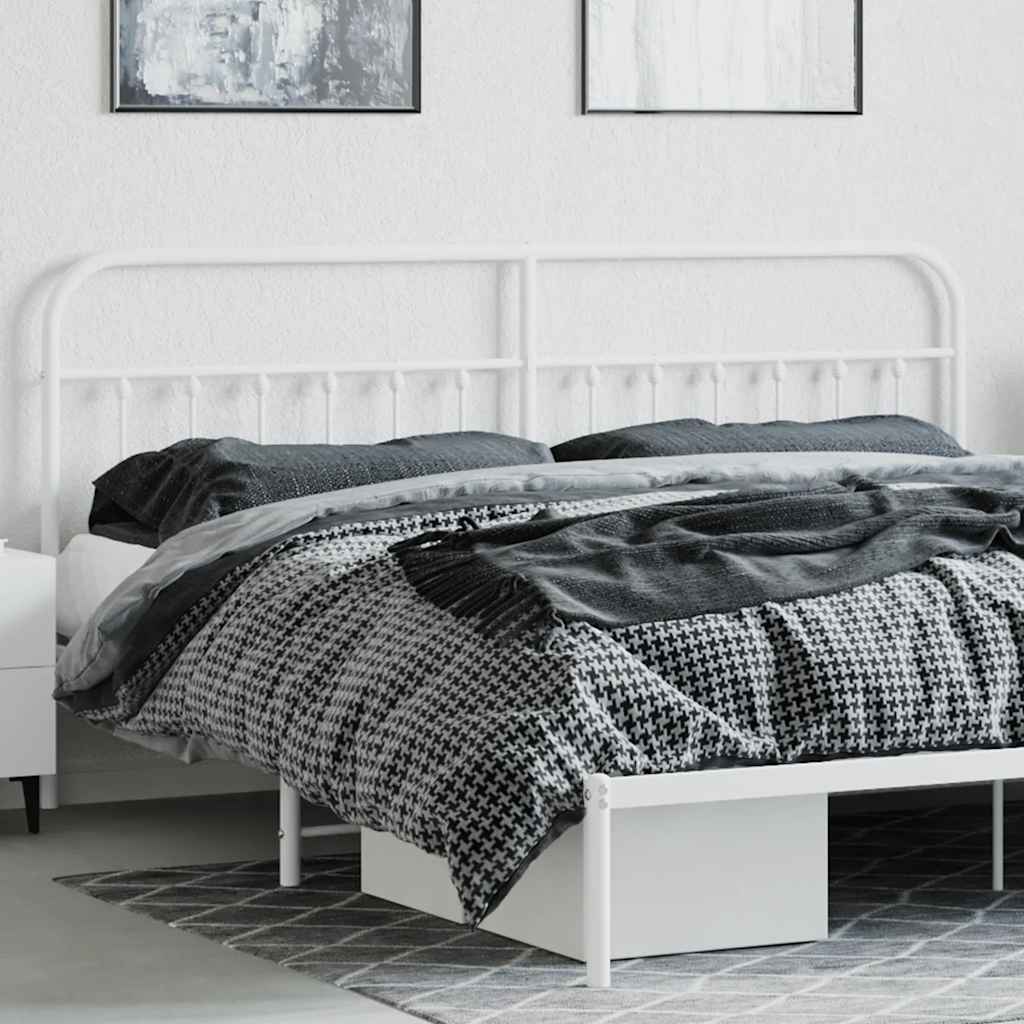 vidaXL Vervangend hoofdbord metaal zwart 75 cm