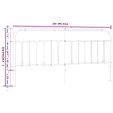 vidaXL Vervangend hoofdbord metaal zwart 75 cm