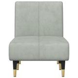 vidaXL Chaise longue fluweel lichtgrijs