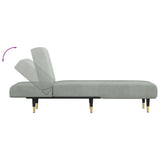 vidaXL Chaise longue fluweel lichtgrijs