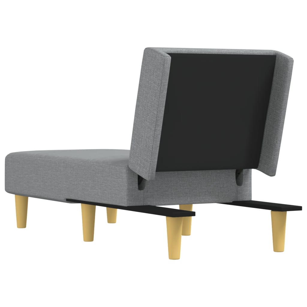 vidaXL Chaise longue stof lichtgrijs