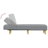 vidaXL Chaise longue stof lichtgrijs