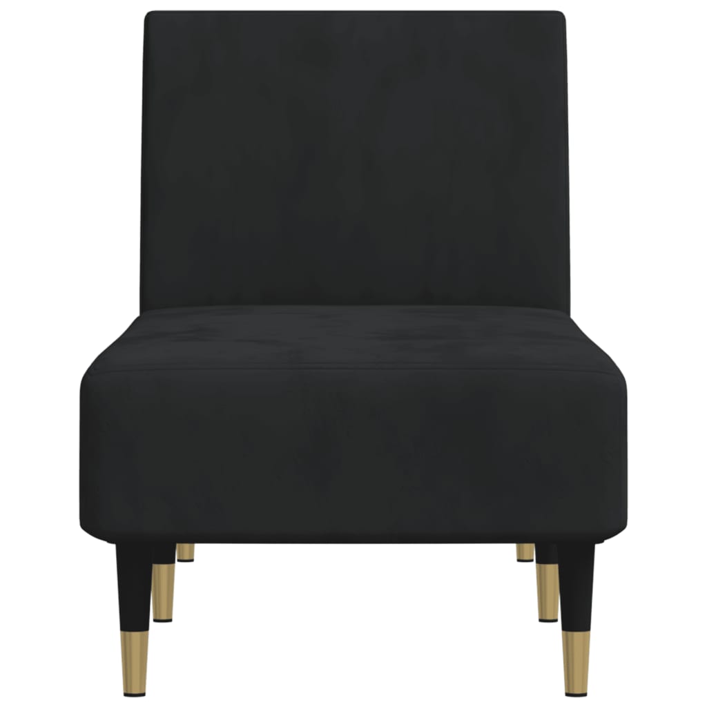 vidaXL Chaise longue fluweel blauw