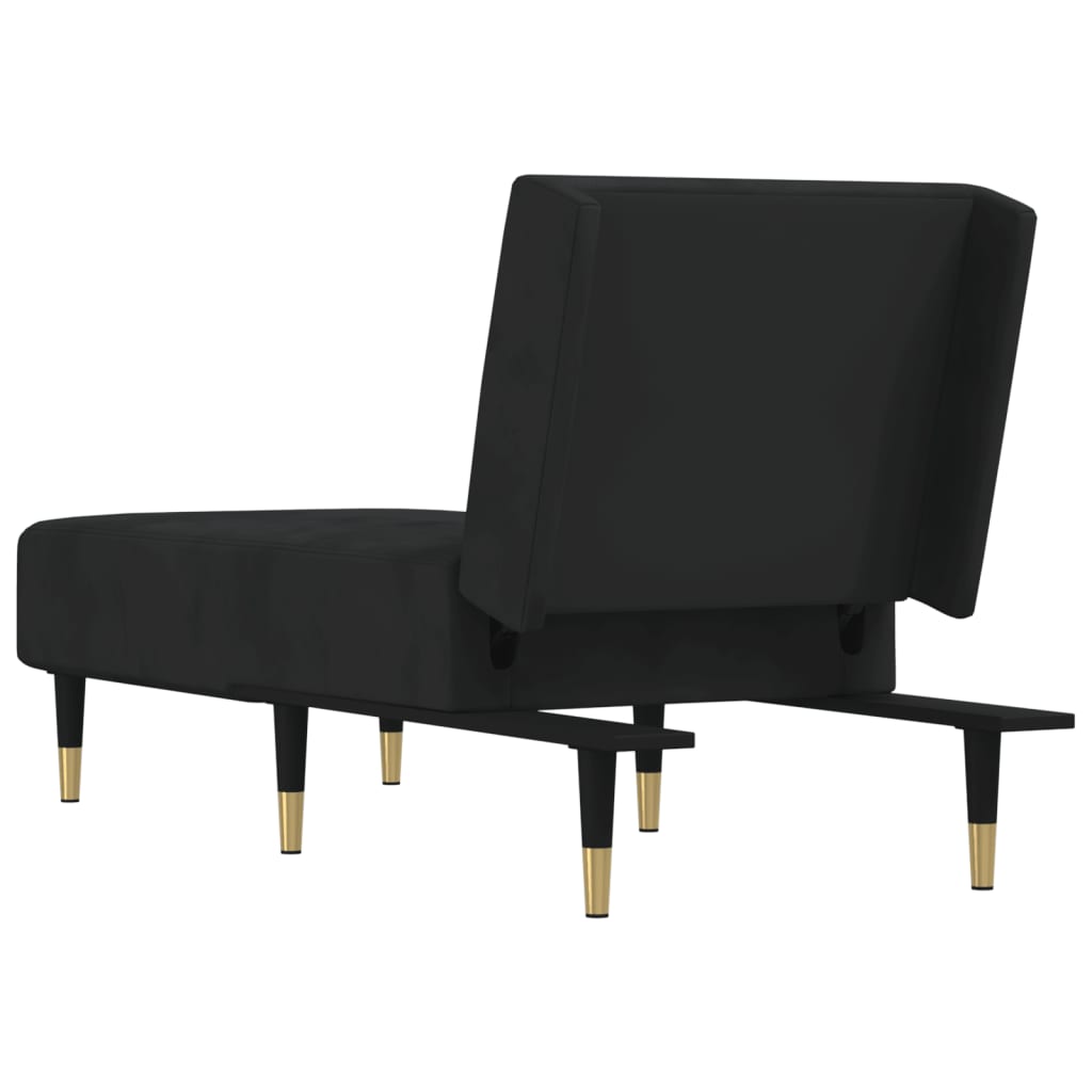 vidaXL Chaise longue fluweel blauw