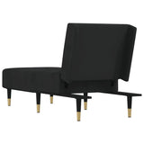 vidaXL Chaise longue fluweel blauw