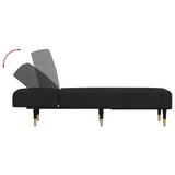 vidaXL Chaise longue fluweel blauw