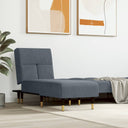 vidaXL Chaise longue fluweel blauw