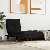 vidaXL Chaise longue fluweel blauw