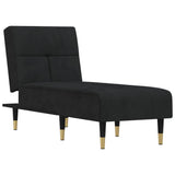 vidaXL Chaise longue fluweel blauw