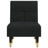 vidaXL Chaise longue fluweel blauw