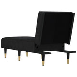 vidaXL Chaise longue fluweel blauw