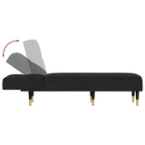 vidaXL Chaise longue fluweel blauw