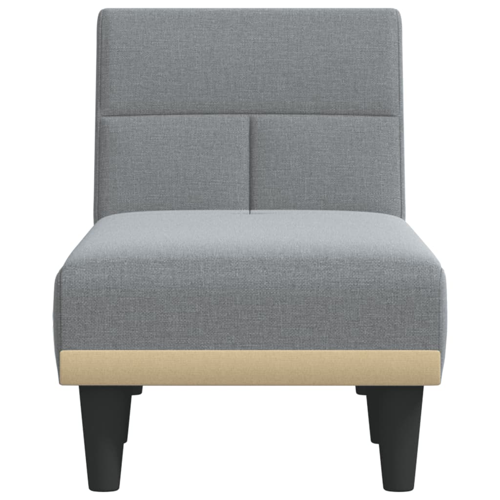 vidaXL Chaise longue stof lichtgrijs