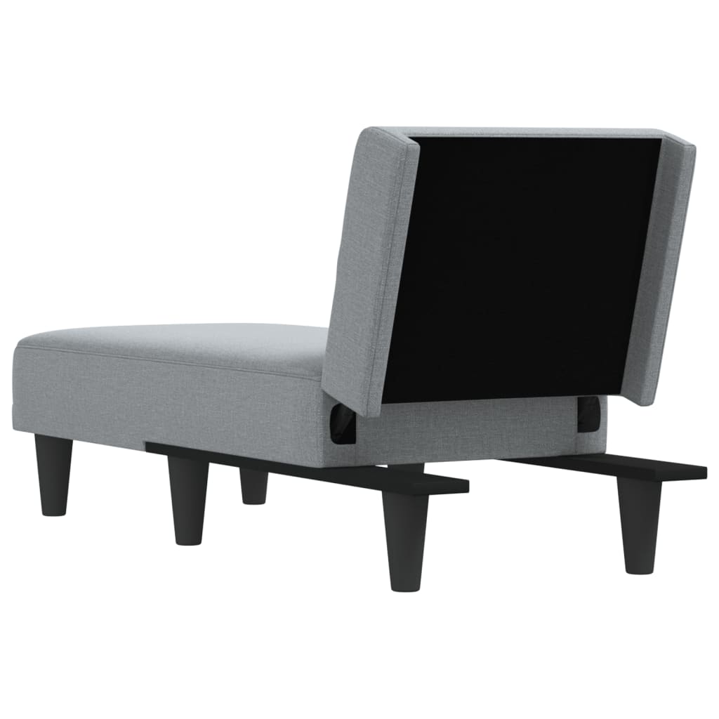 vidaXL Chaise longue stof lichtgrijs