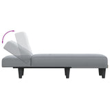 vidaXL Chaise longue stof lichtgrijs