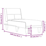 vidaXL Chaise longue stof lichtgrijs